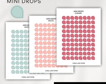 TRANSPARENT MINI DROPS Planner Stickers | Minimalist Planning | Drops Stickers | Functional Planner Labels | Bullet Journal