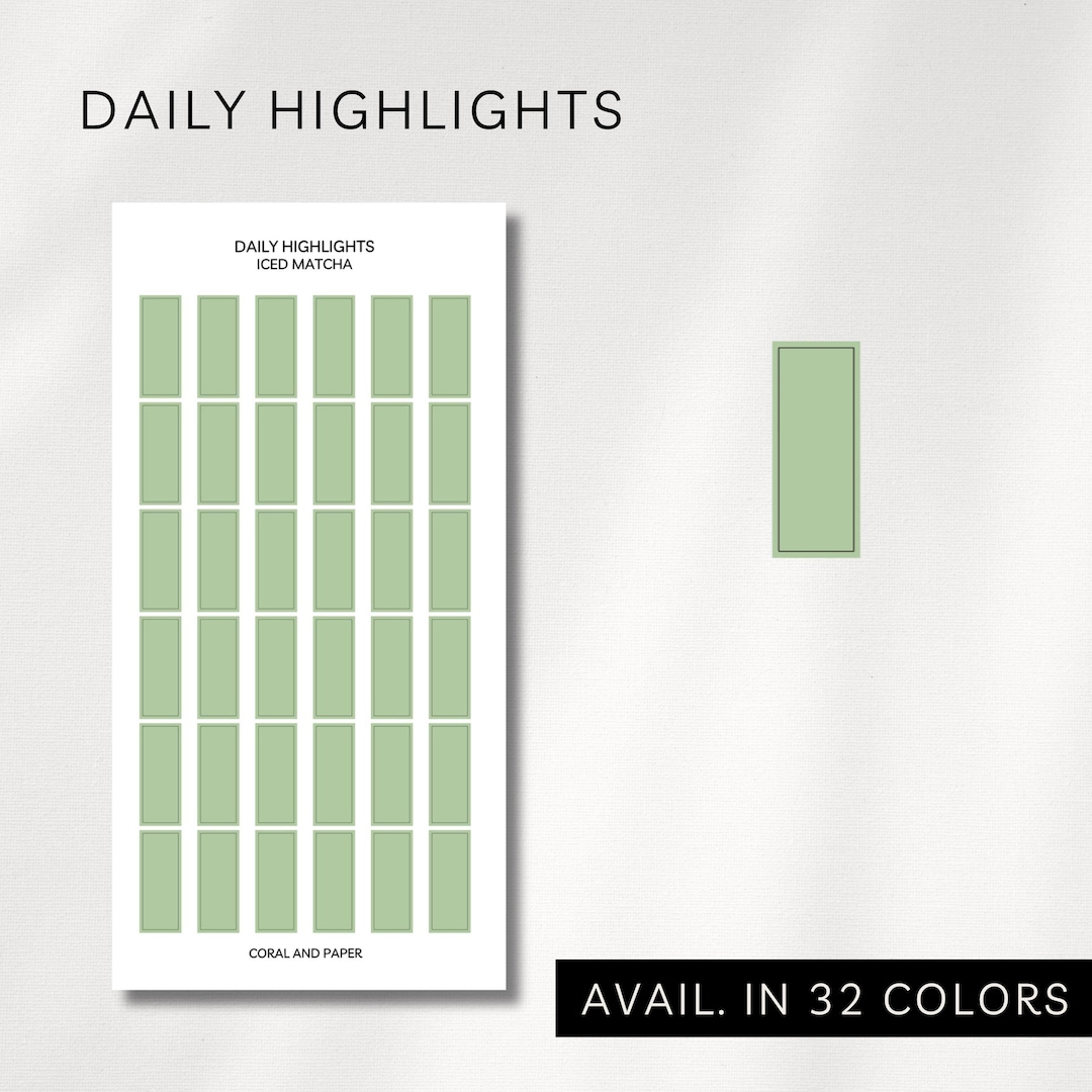 Weekly Daily Highlights | Hobonichi Weeks Planner Stickers ...