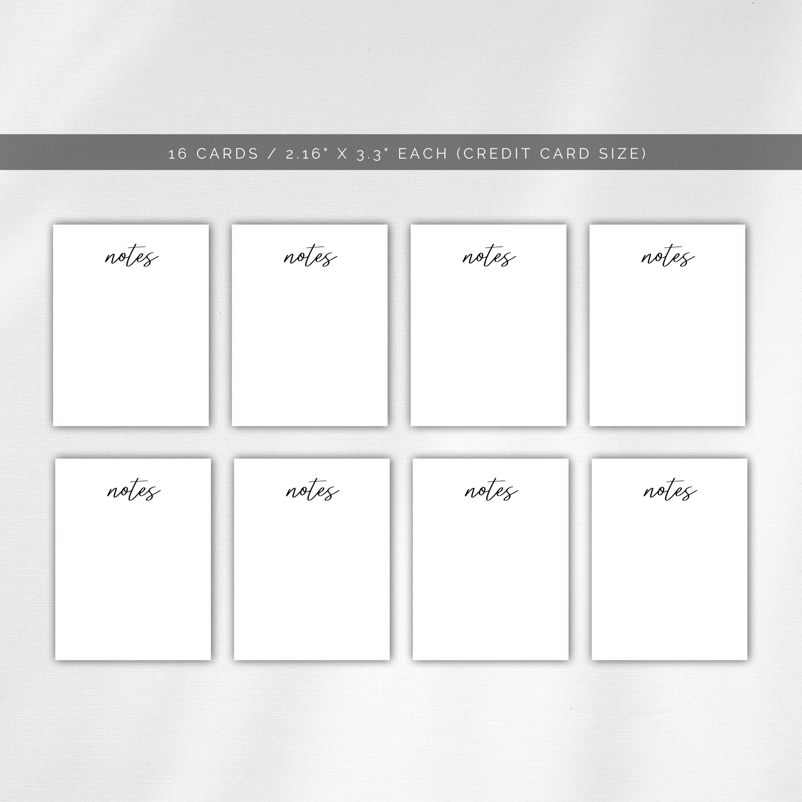 Printable Planner Cards, Inspirational Planner Pocket Cards, Minimal ...
