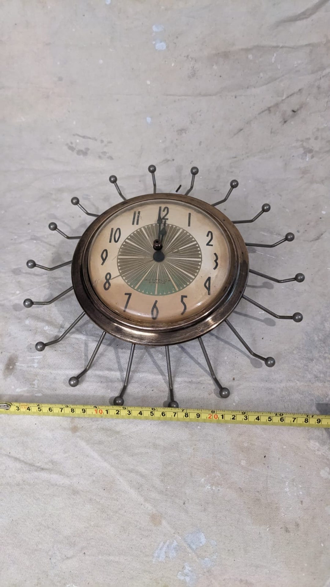 Vintage Westclox Atomic Age Kitchen Clock. Etsy