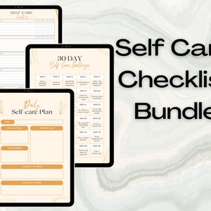 Self Care Checklist, 30 Self Care Challange, Self Care Plan, Habit Tracker Sheets, 31 Day Habit Tracker, Self Care Planner, SelfCare Journal