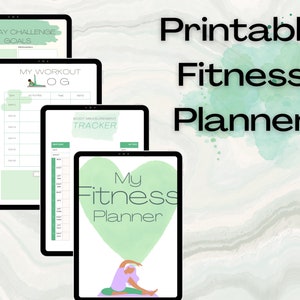 Fitness planner, Weight loss tracker, calorie tracker, fitness plan, workout planner, a5 fitness planner, printable fitness planner, workout