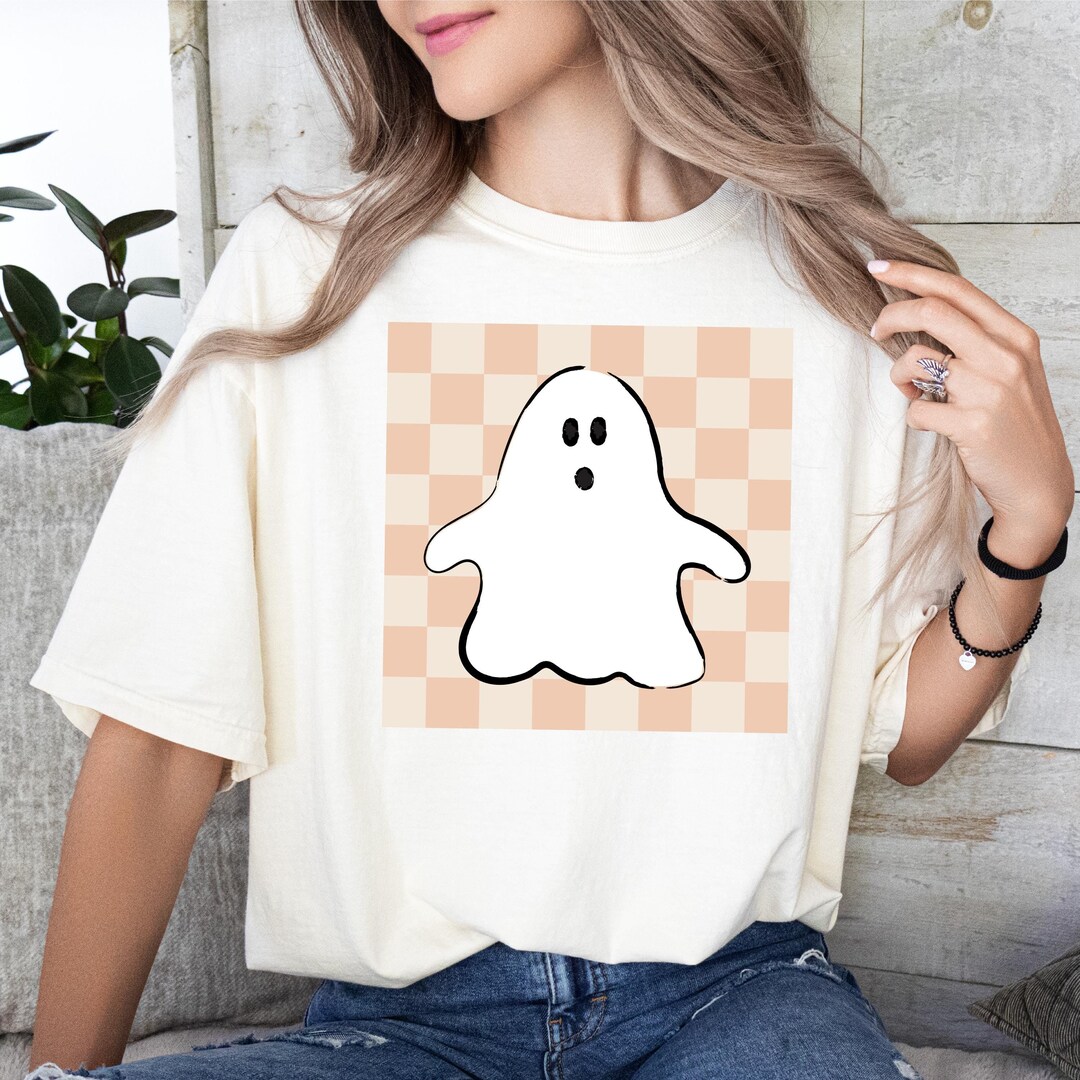 Checked Ghost Pink Checkered Ghost | PNG Design - Etsy