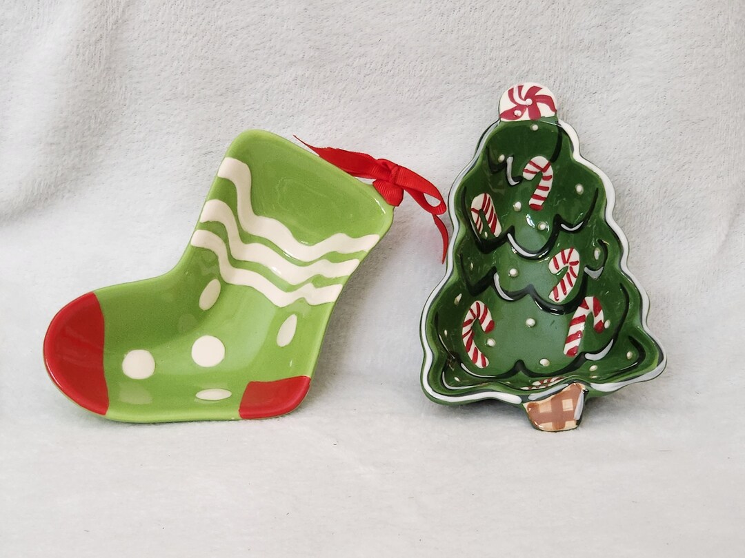 Vintage Christmas Candy Dishes/christmas Tree Candy Dish/mud Etsy
