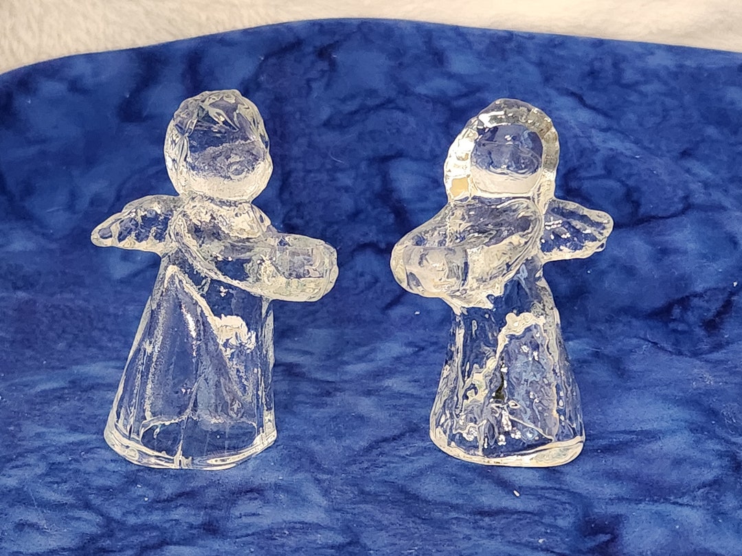 Pair of Crystal Angel Candle Holders Etsy