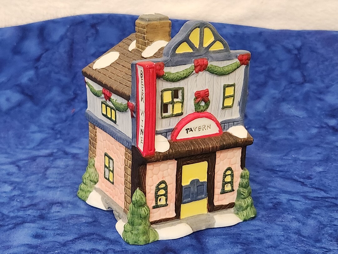 Vintage Christmas Village House Ceramic Tavern Light up House Etsy