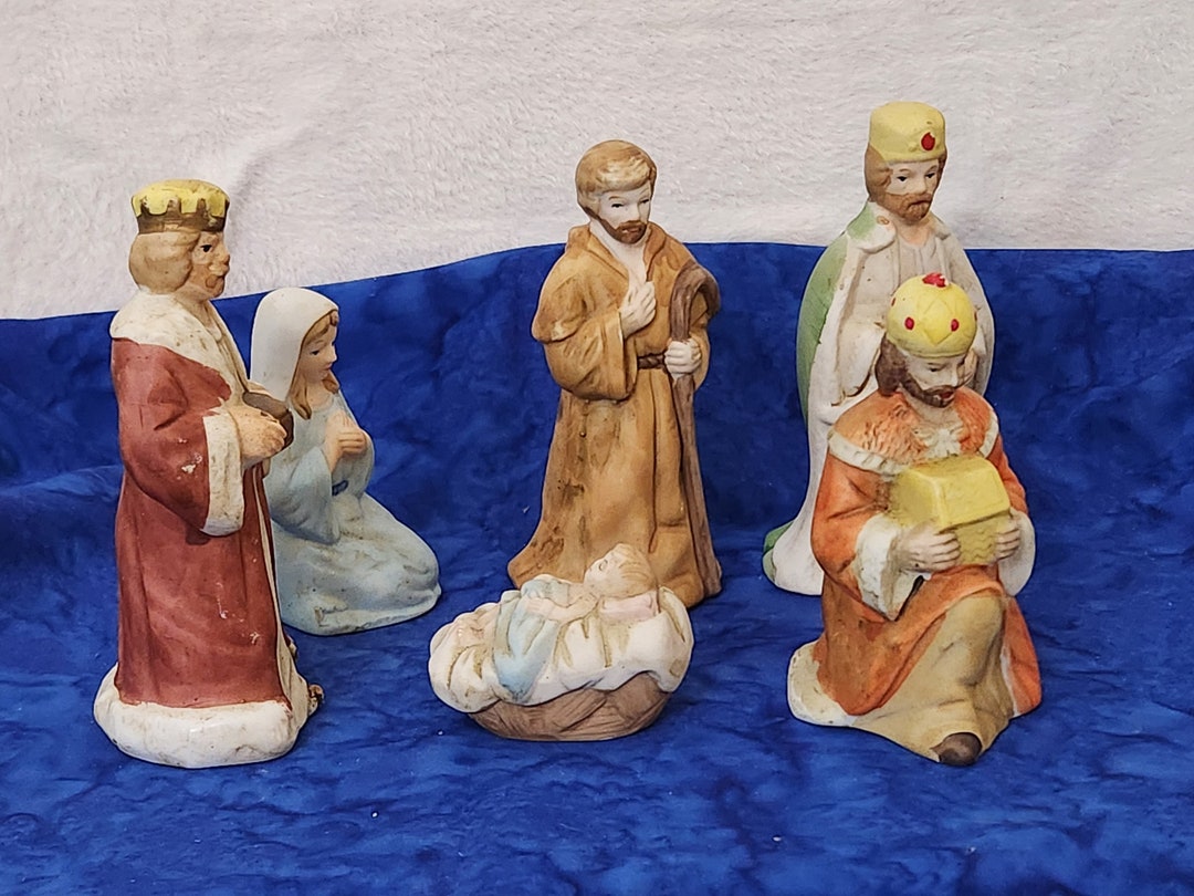 Christmas Nativity Set Six Piece Home Decor Etsy