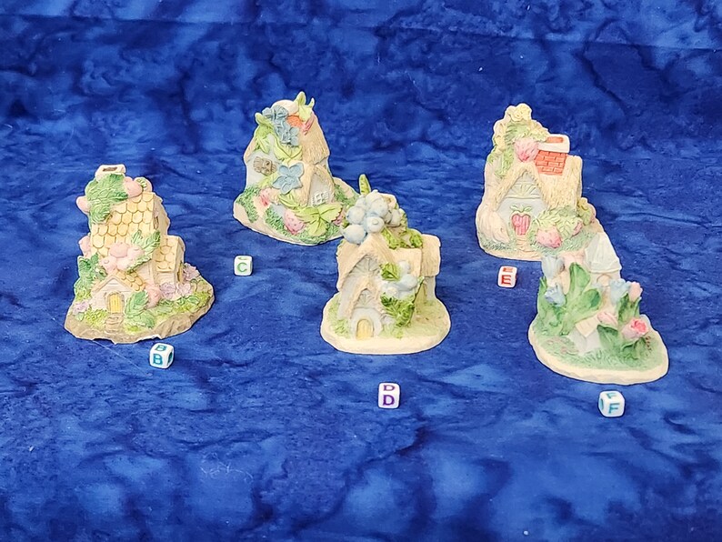 Mini Easter Village Houses and Figurines Etsy