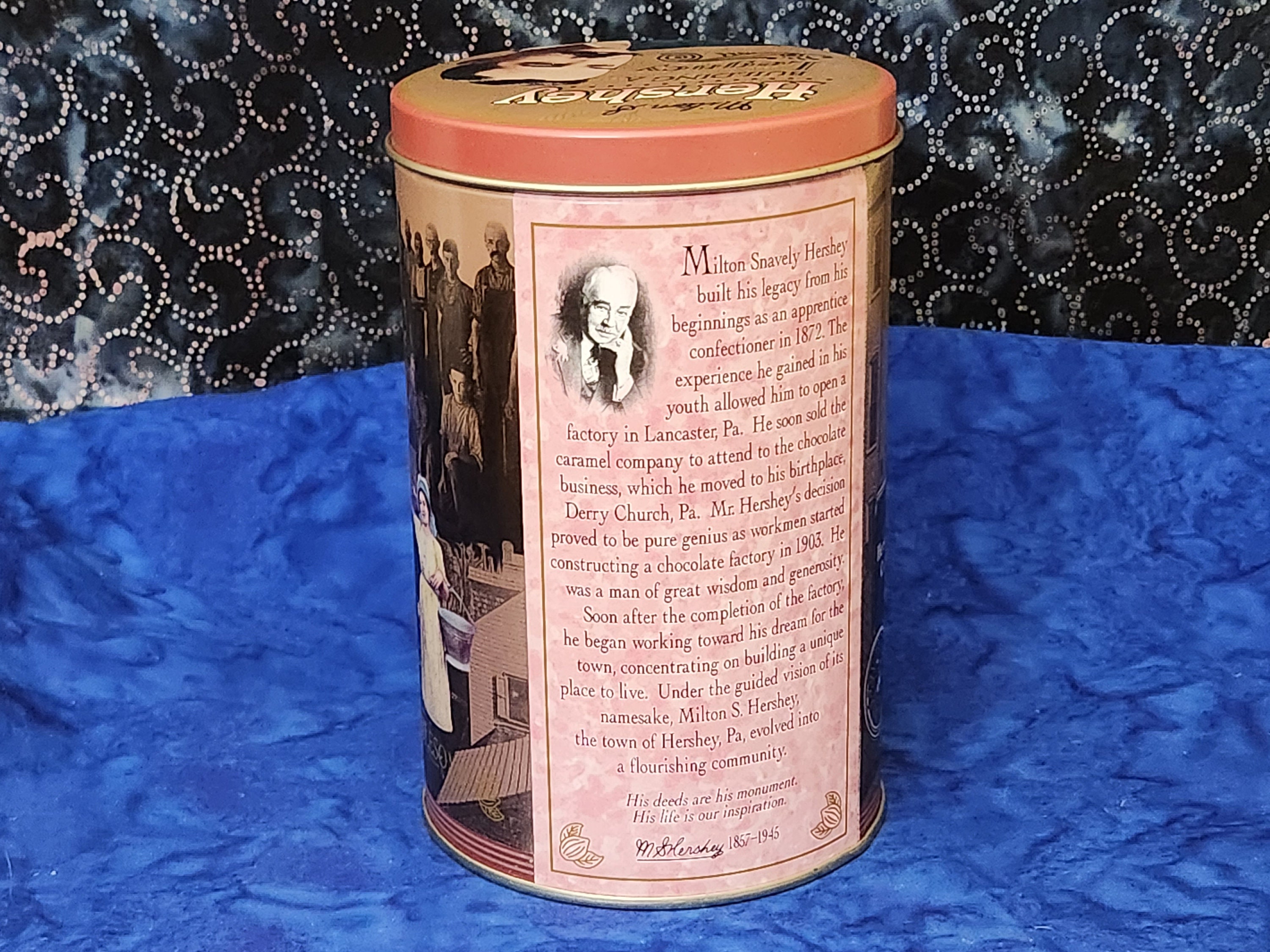 Vintage Christmas Hershey's Tin Building A Legacy Canister Etsy