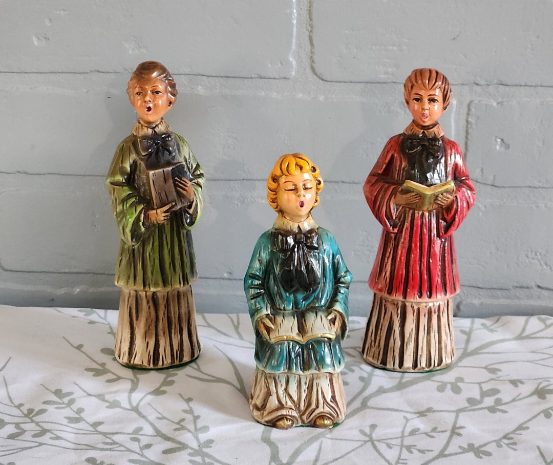 Chalkware Choir Altar Boys Carolers Figurines Set of 3 1960s - Etsy
