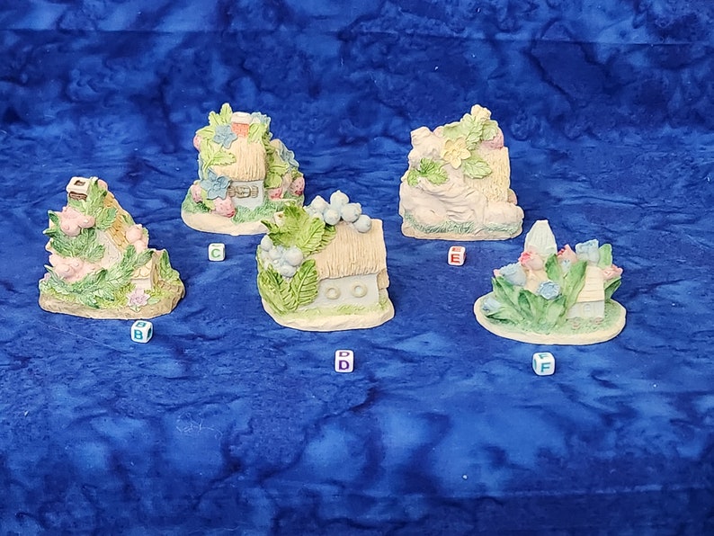 Mini Easter Village Houses and Figurines Etsy