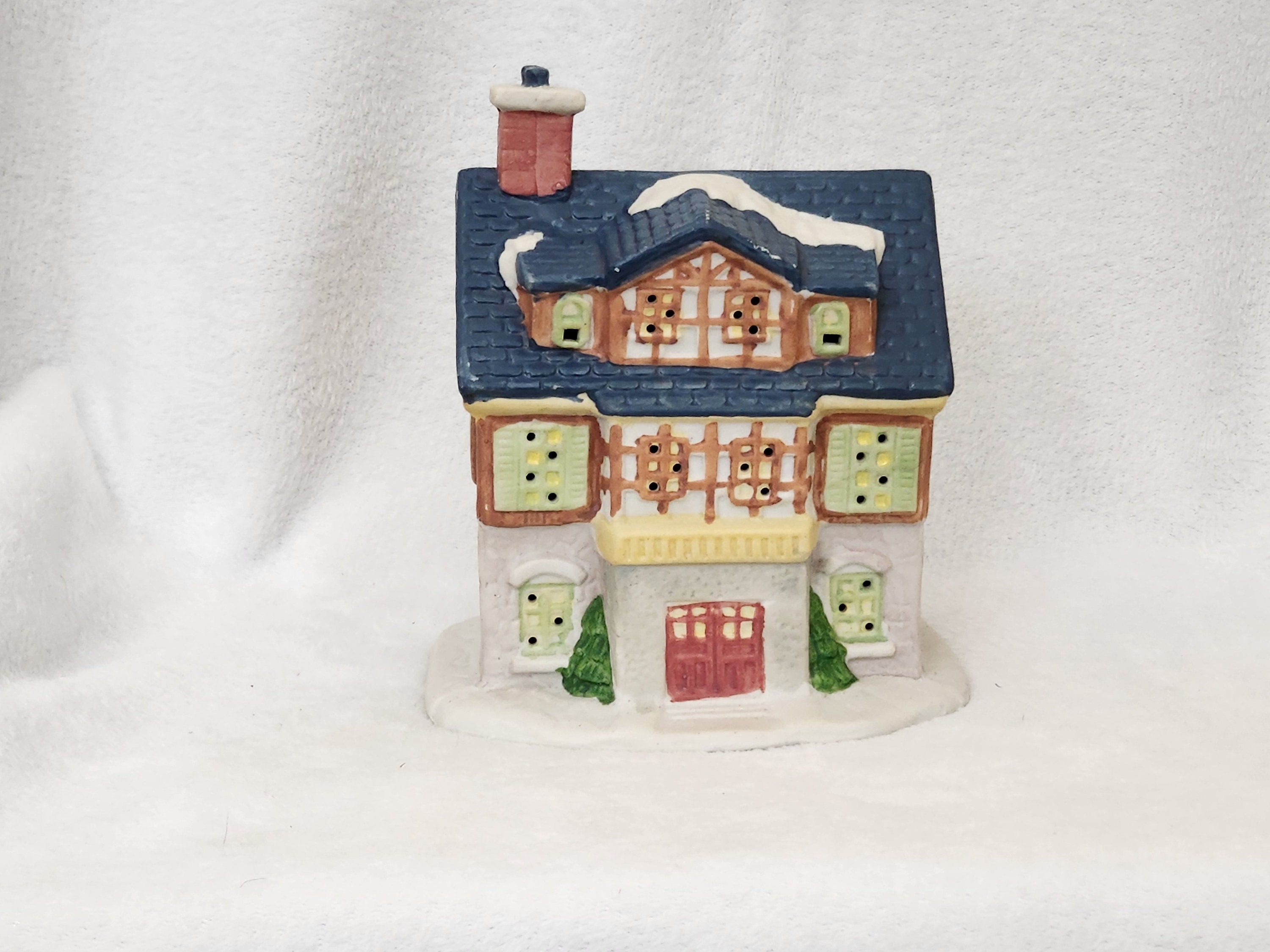 Vintage Light up Christmas Village House Etsy