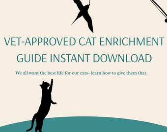 Kattenverrijkingsgids, pdf | Kattenactiviteiten binnenshuis | Geestelijke stimulatie voor katten | Vervelingbreker | Afdrukbaar kattenverzorgingsproduct