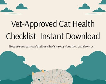 Vet-Approved Cat Health Checklist - Spot Symptoms Early (PDF Download)