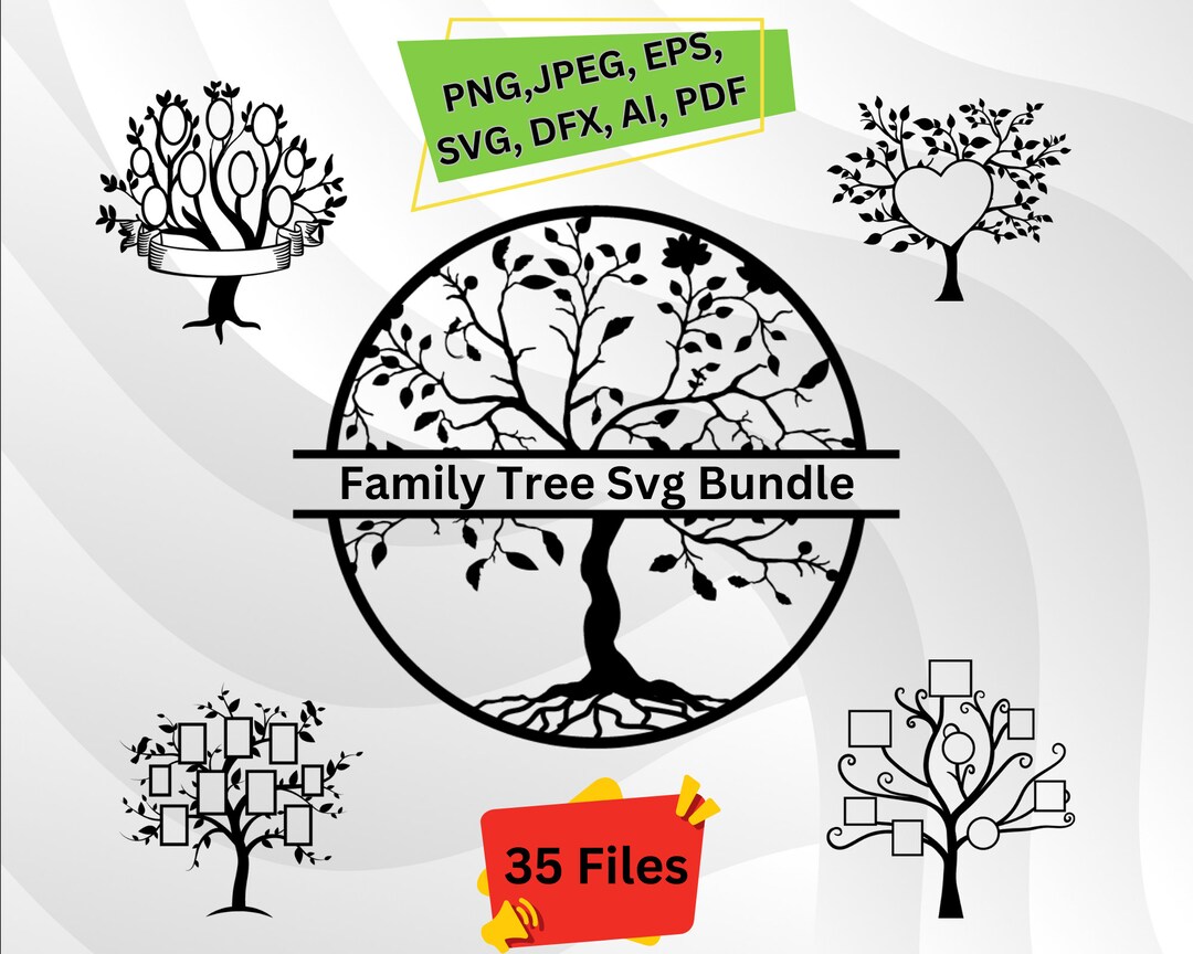 Family Tree Svg Bundle, Tree of Life Svg, Family Tree Branch, Cut Files ...