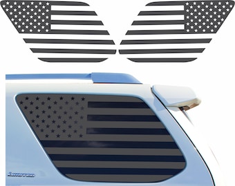 Precut American Flag Window Decals Fit for Toyota 4Runner 2010-2024 Rear 3rd Window Stickers Both Side Proudly Made in The USA | Matte Black
