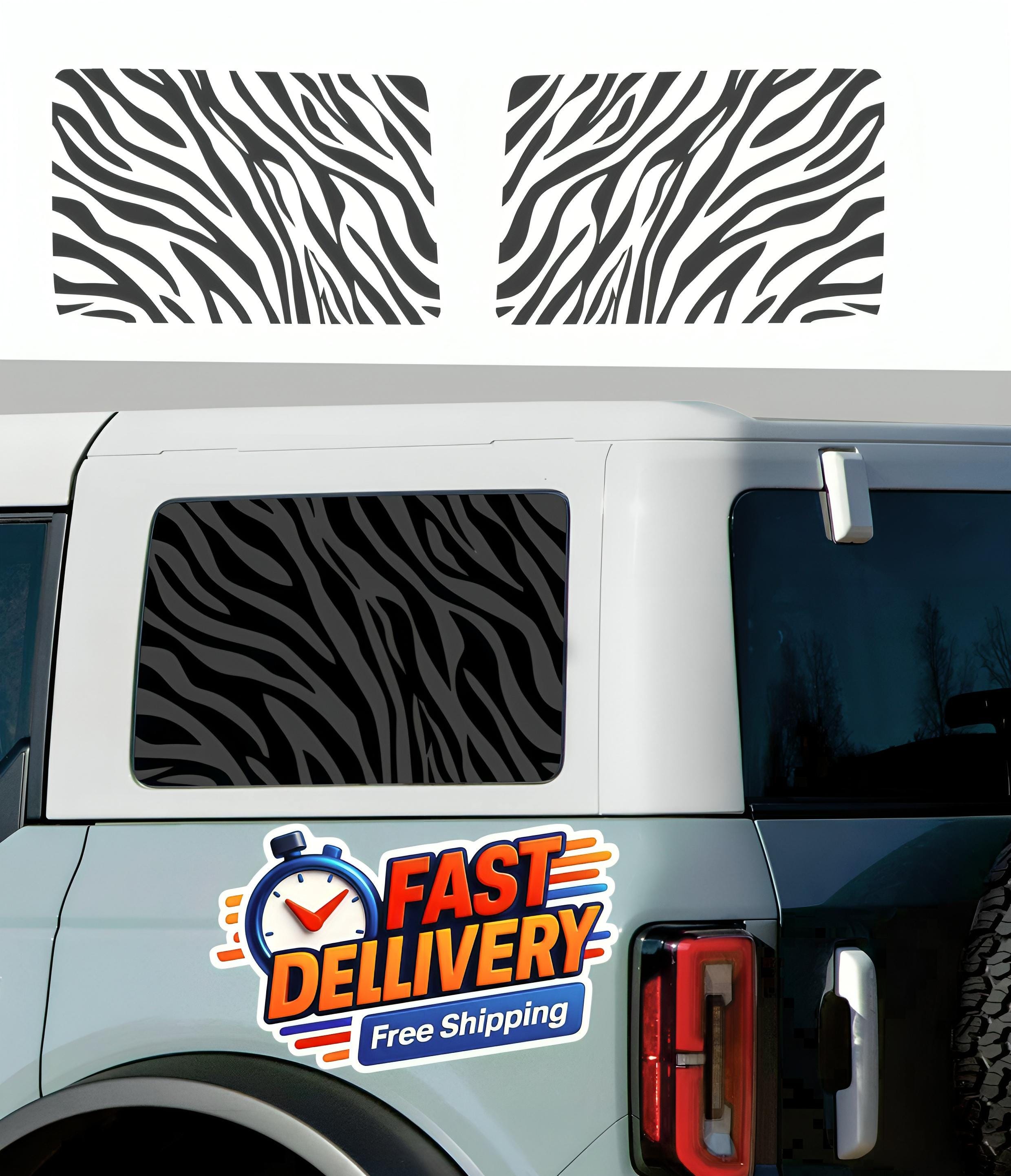 American Flag Tiger Stripe Rear Window Decals for Ford Bronco 4-door ...