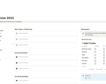 Notion Planner Template, Minimalistic Notion Planner, 2023 Notion Planner, Notion Personal Planner