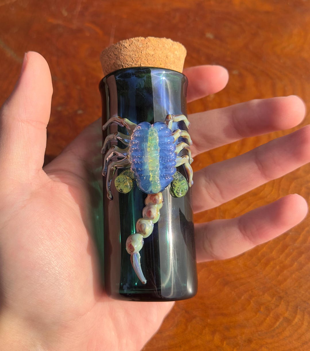 Handmade Emerald Green Glass Jar: Alien Facehugger Decor - Etsy