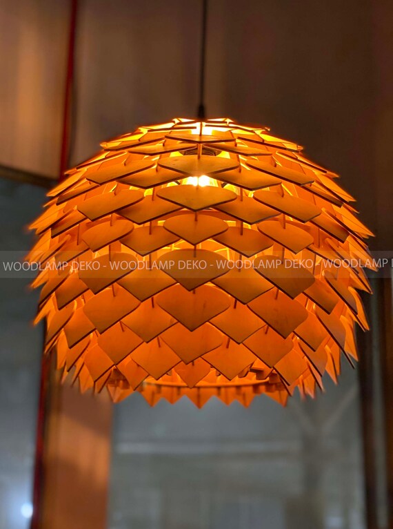 Small wooden sale lampshade