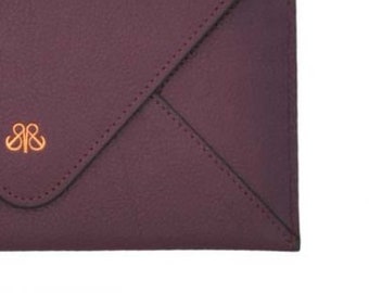 Envelope Wallet Maroon Fine Textured