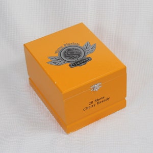 Cigar Box Empty Yellow Victor Sinclair Cherry Brandy 7 x 4.5 x 5.75