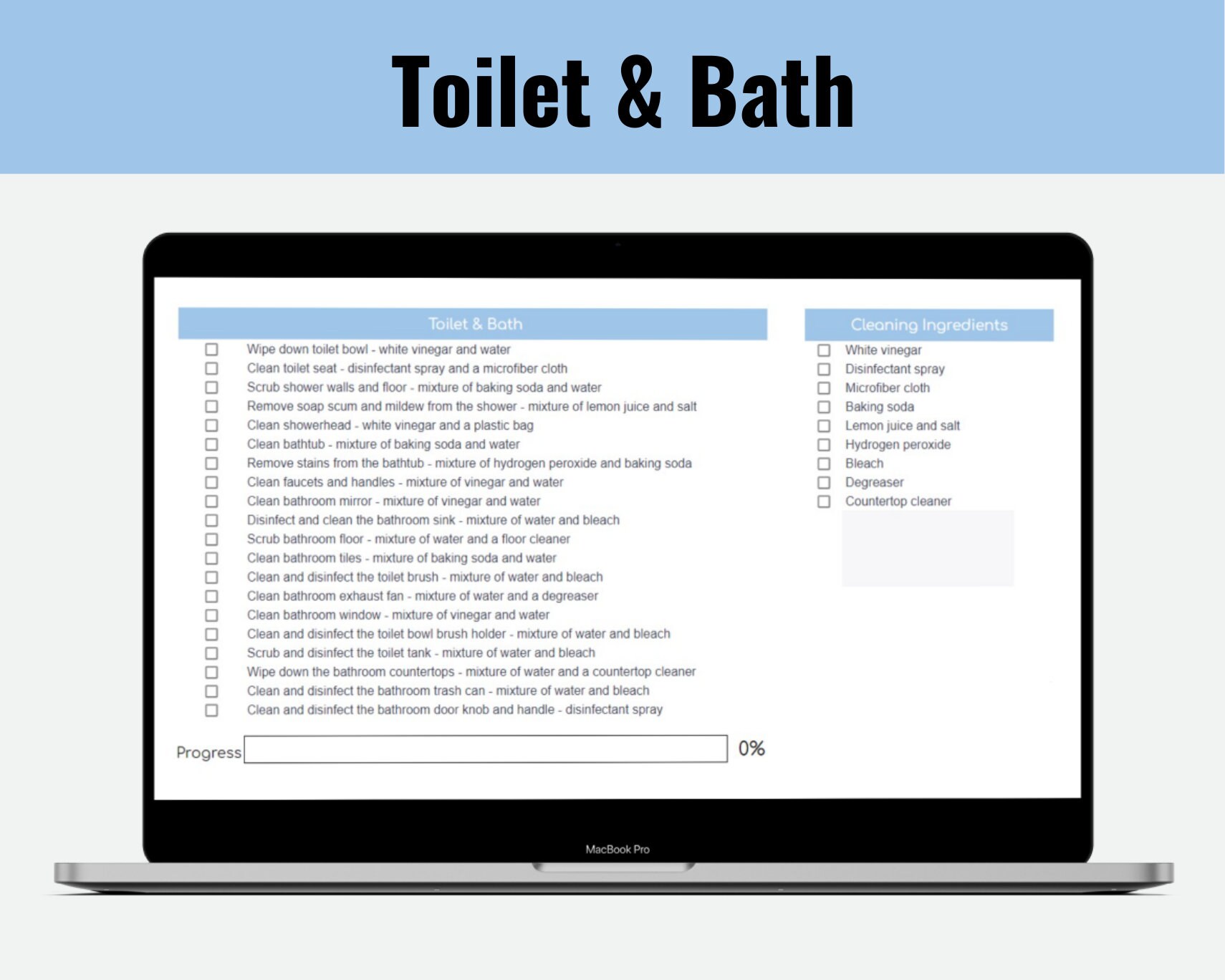 HOUSE CLEANING Checklist, EDITABLE Household Cleaning List, Cleaning