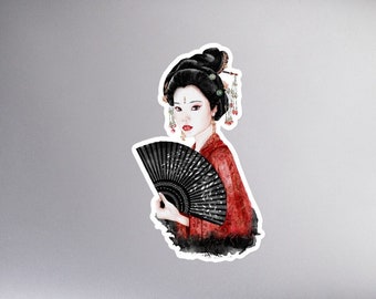 Japanese Geisha Bubble-free Stickers