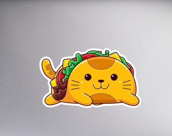 Taco Cat sin burbujas Pegatina