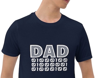 Papa in Binär Code Kurzärmeliges T-Shirt