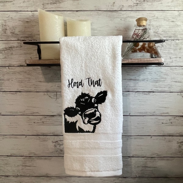 Funny Embroidered Bathroom Hand Towel - Etsy