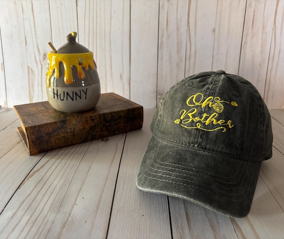 Winnie the Pooh Hat, Oh Bother, Embroidered, Black  display picture 1