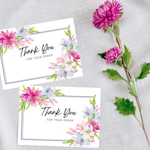 Floral Thank You Card Dusty Pink Floral Wedding Card Editable Printable Thank You Card Thank You Card Template