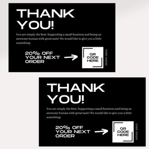 Bold Modern Business QR Dankeskarte Moderne Business Dankeskarte Minimalistische Dankeskartenvorlage