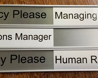 Office Door Sign  - Sliding In/Out 300mm x 38mm