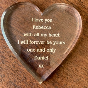 Heart Acrylic Gift - Personalised