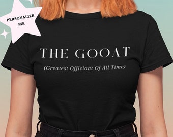 Custom Officiant Shirt for Officiant Proposal Gift for Wedding Officiant T-Shirt Personalized Marriage Officiate Thank You GOOAT TShirt