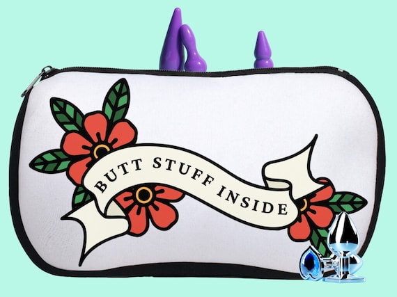 Sex Toy Storage, Adult Toy Storage, Anal Toys, Toy Storage, BDSM Gear,  Kink, Adult Sex Toys, Neoprene Bag, Butt Stuff Inside, Butt Plug Bag - Etsy