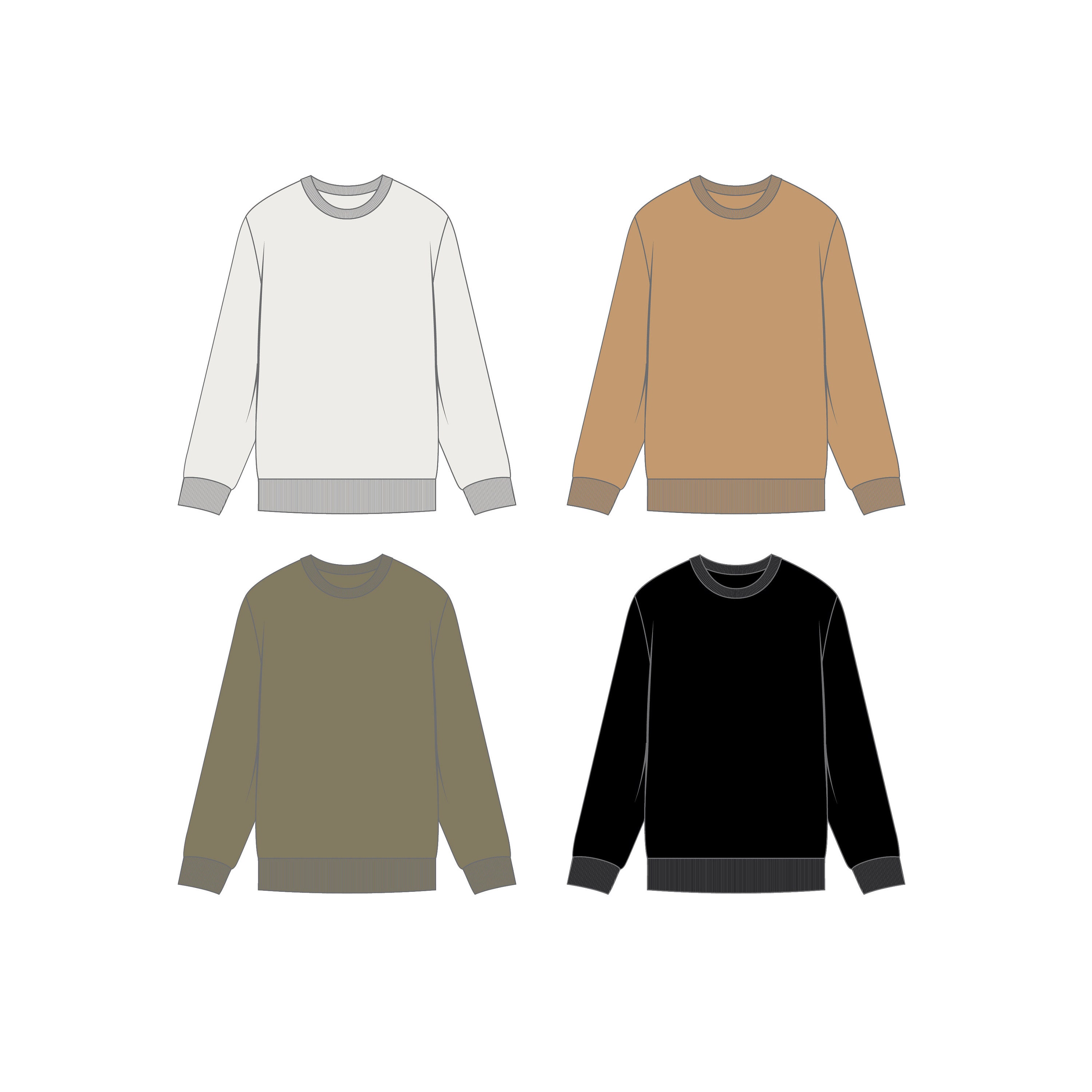 【1993studio】24FW★ Drawing Graphic Sweatshirt Complete Sweatshirt Reference Tech Pack Template :: Behance