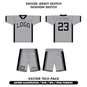 SoccerJersey Vector Mockup, Football Jersey Template, Jersey Tech Pack, Soccer jersey template, soccer jersey tech pack, clothing mockup