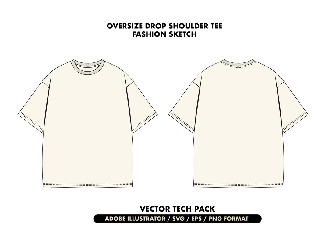 Streetwear Oversize Fit Tshirt Mockup, Drop Shoulder T-shirt
