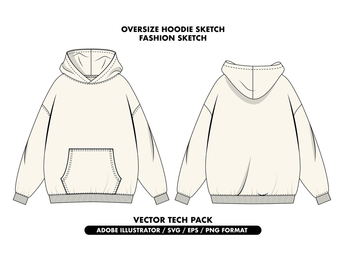 Streetwear Oversize Fit Tshirt Mockup, Drop Shoulder Hoodie Vector, T ...