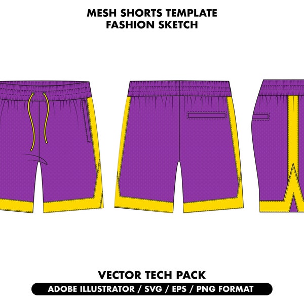 Mesh Shorts Template Streetwear Vector Shorts, mesh shorts sketch, mesh shorts mockup, mesh shorts vector, shorts png, streetwear mockups