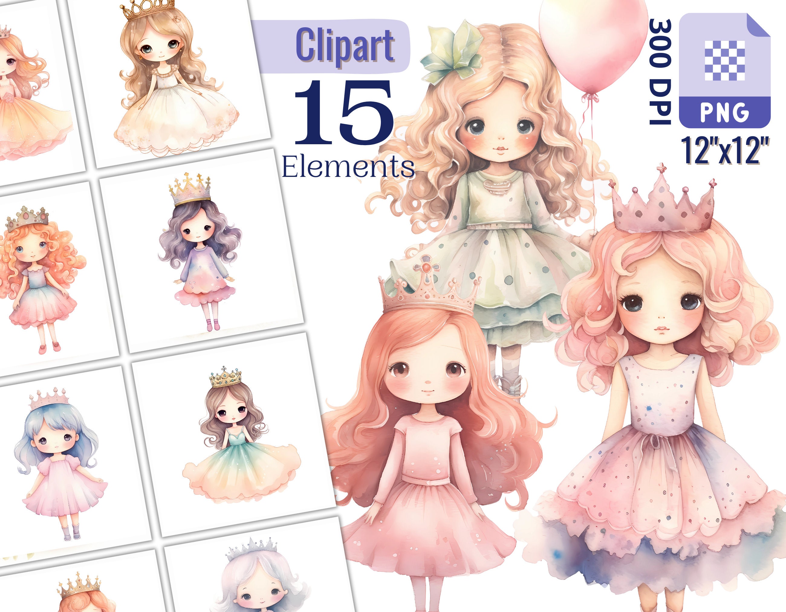 Lovely Little Princess Clipart Set for Creative Project - Etsy