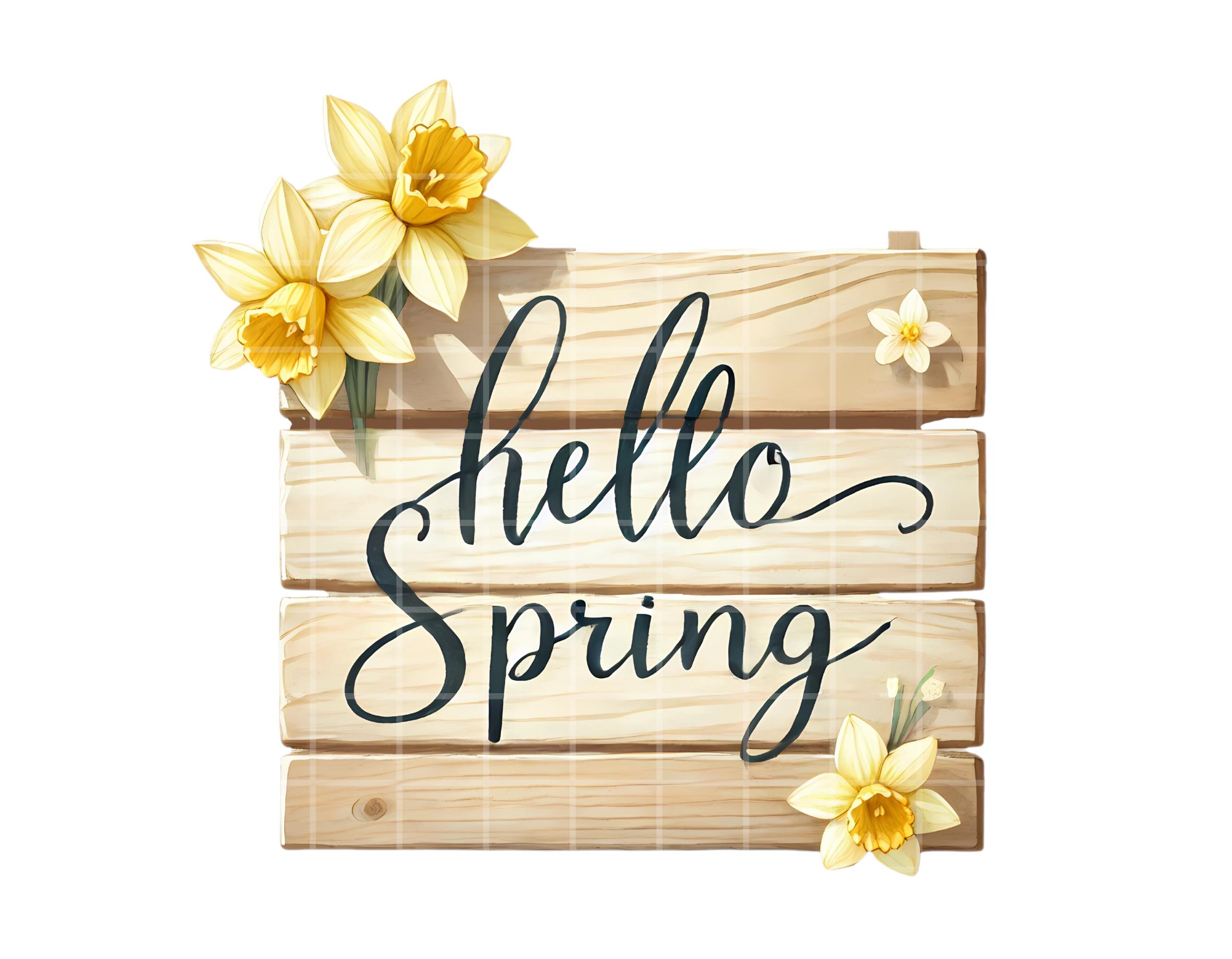 Spring Signs Cliparts for Creative Project, Floral Spring Graphics ...