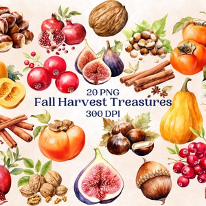 Fall Harvest Treasure for Creative Projects, Thanks Giving Decor, Printable Design, Digital Ephemera, Card Making, Scrapbooking, Sublimation