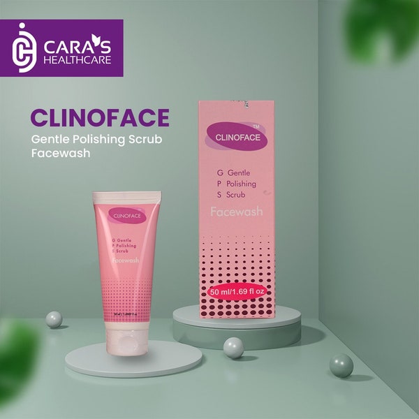 CLINOFACE:- GPS ( Gentle Polishing Scrub ) Facewash, Scrub and wash combo,Gentle scrub face wash,Natural exfoliant cleanser