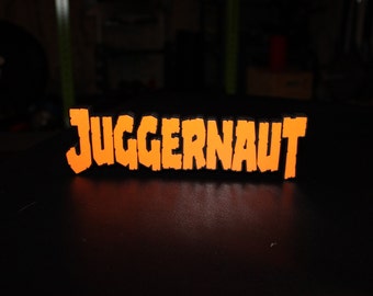 Juggernaut 3D printed Comic Logo Art