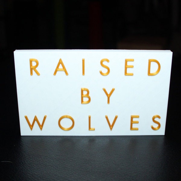 Raised by Wolves 3D printed Logo Art