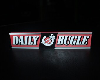Daily Bugle 3D printed Comic Logo Art